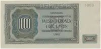 1000 Koruna 1942, II. vydání, SPECIMEN, Hej.39b.S1 - fotografie 2