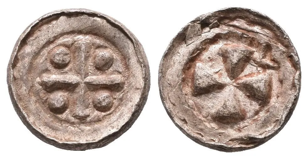 Denár (Sachsenpfennig/Randpfennig), minc. Halle?, pod. Mol D 4:1/2, — 1