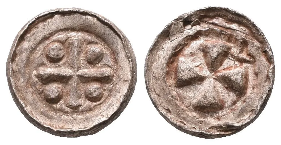 Denár (Sachsenpfennig/Randpfennig), minc. Halle?, pod. Mol D 4:1/2, — 1