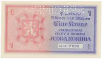 1 Koruna b.d. (1940), série D, SPECIMEN, Hej.30b.S1