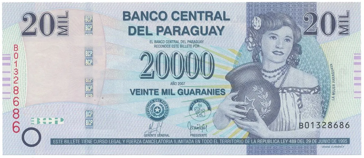 Paraguay, 20.000 Guaranies 2007, P.230a