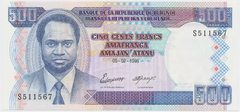 Burundi, 500 Francs 1996, P.37A