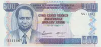 Burundi, 500 Francs 1996, P.37A