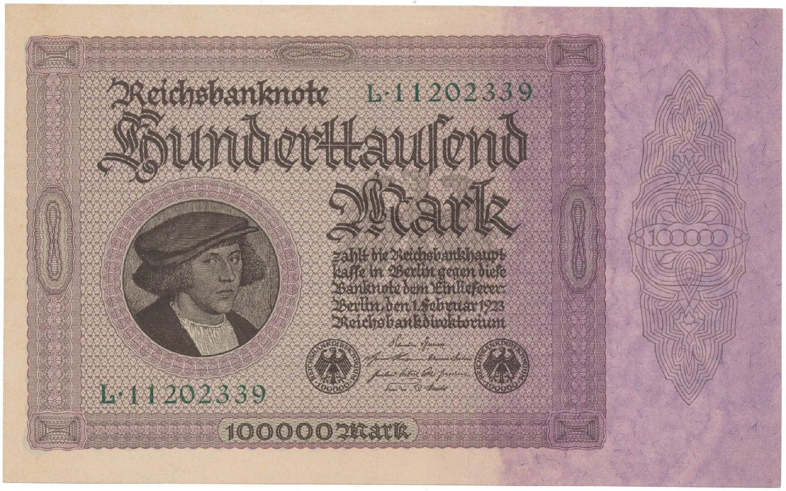Německo, 100000 Mark 1923, Ro.82a