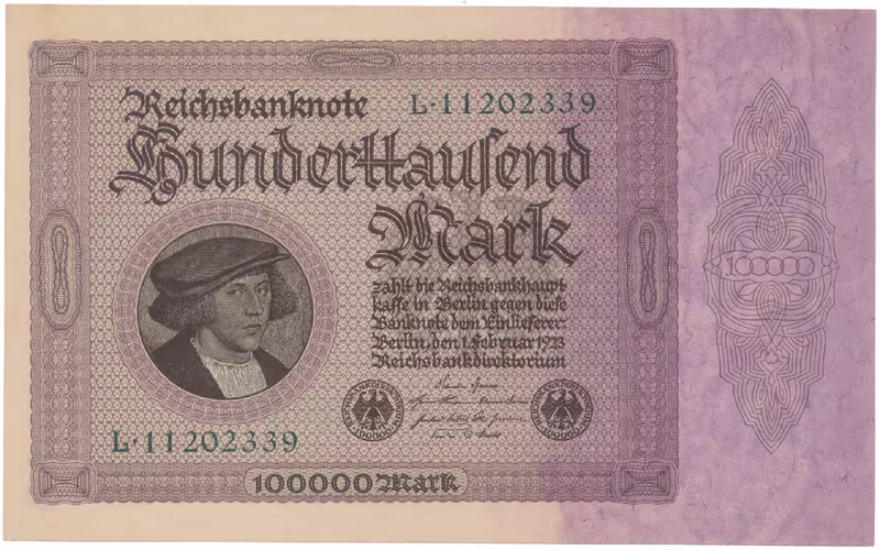 Německo, 100000 Mark 1923, Ro.82a