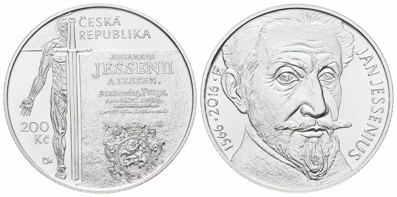 200 Kč 2016 - Jan Jessenius -bez certifikátu