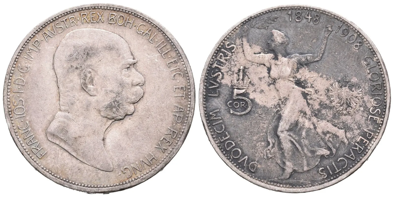 5 Koruna 1908 - jubilejní