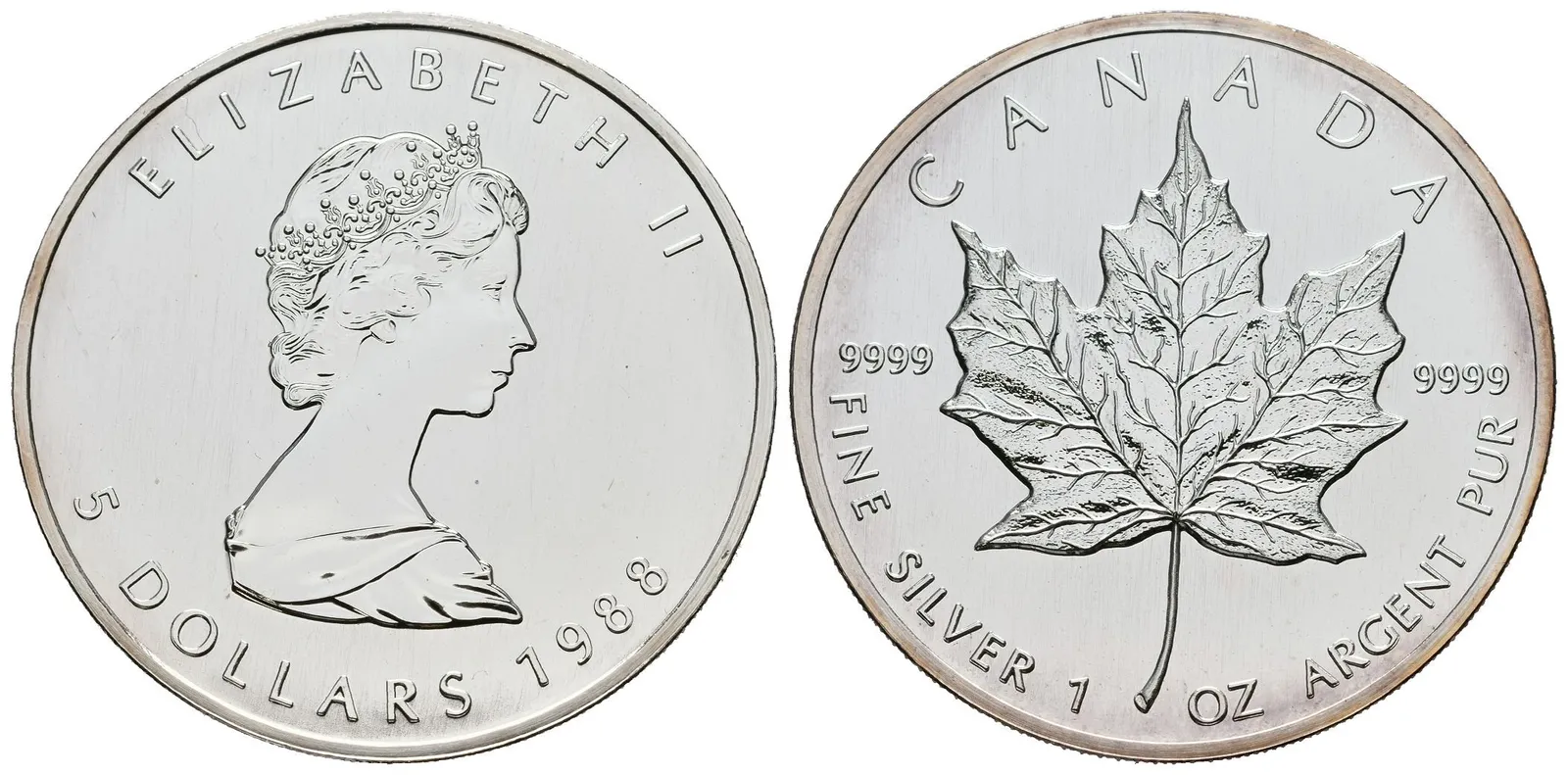 Kanada, 5 Dollars 1988 - Maple Leaf