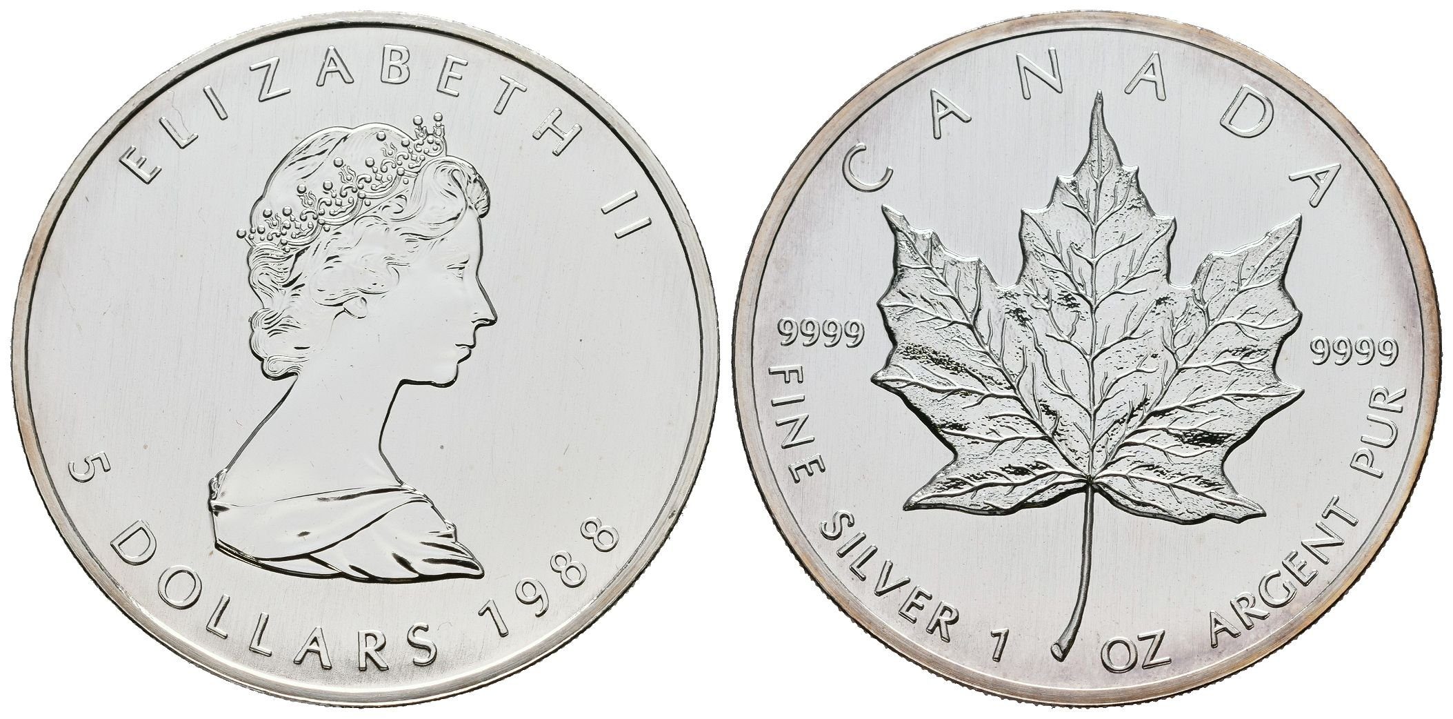 Kanada, 5 Dollars 1988 - Maple Leaf