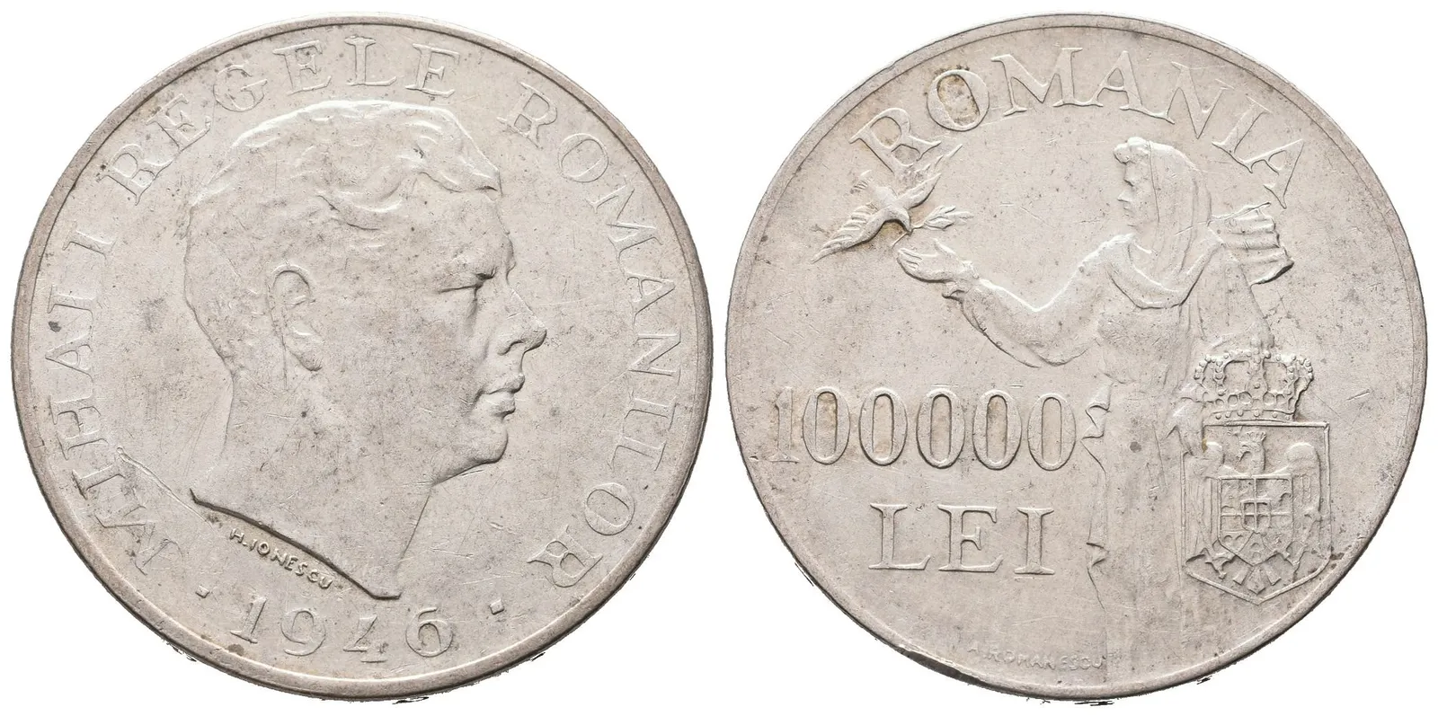 Rumunsko, 100 000 Lei 1946