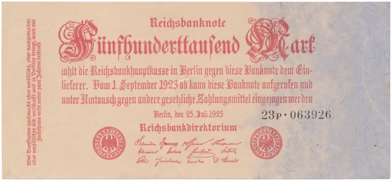 Německo, 500 000 Mark 1923, Ro.91b