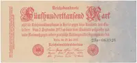Německo, 500 000 Mark 1923, Ro.91b