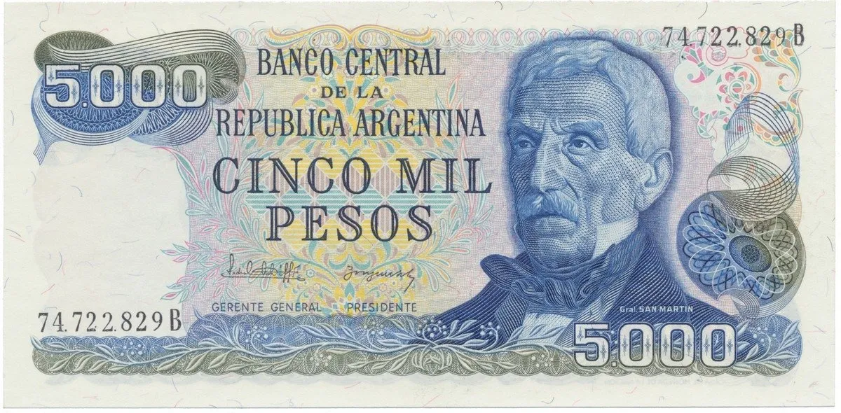 Argentina, 5000 Pesos (1977~1982), P.305b
