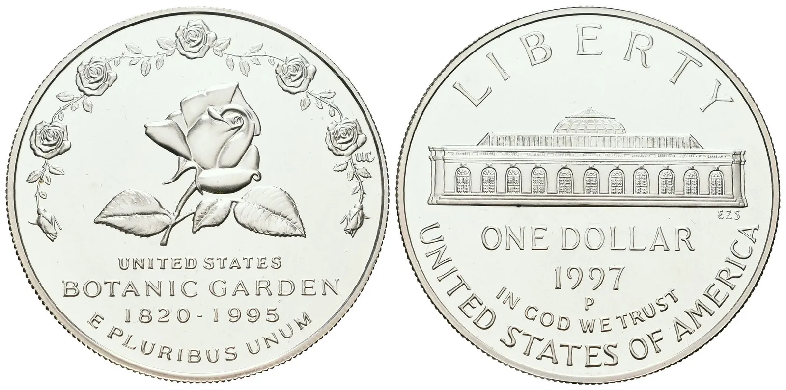 USA, 1 Dollar 1997 - Botanic Garden, PROOF