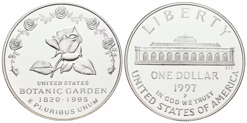 USA, 1 Dollar 1997 - Botanic Garden, PROOF