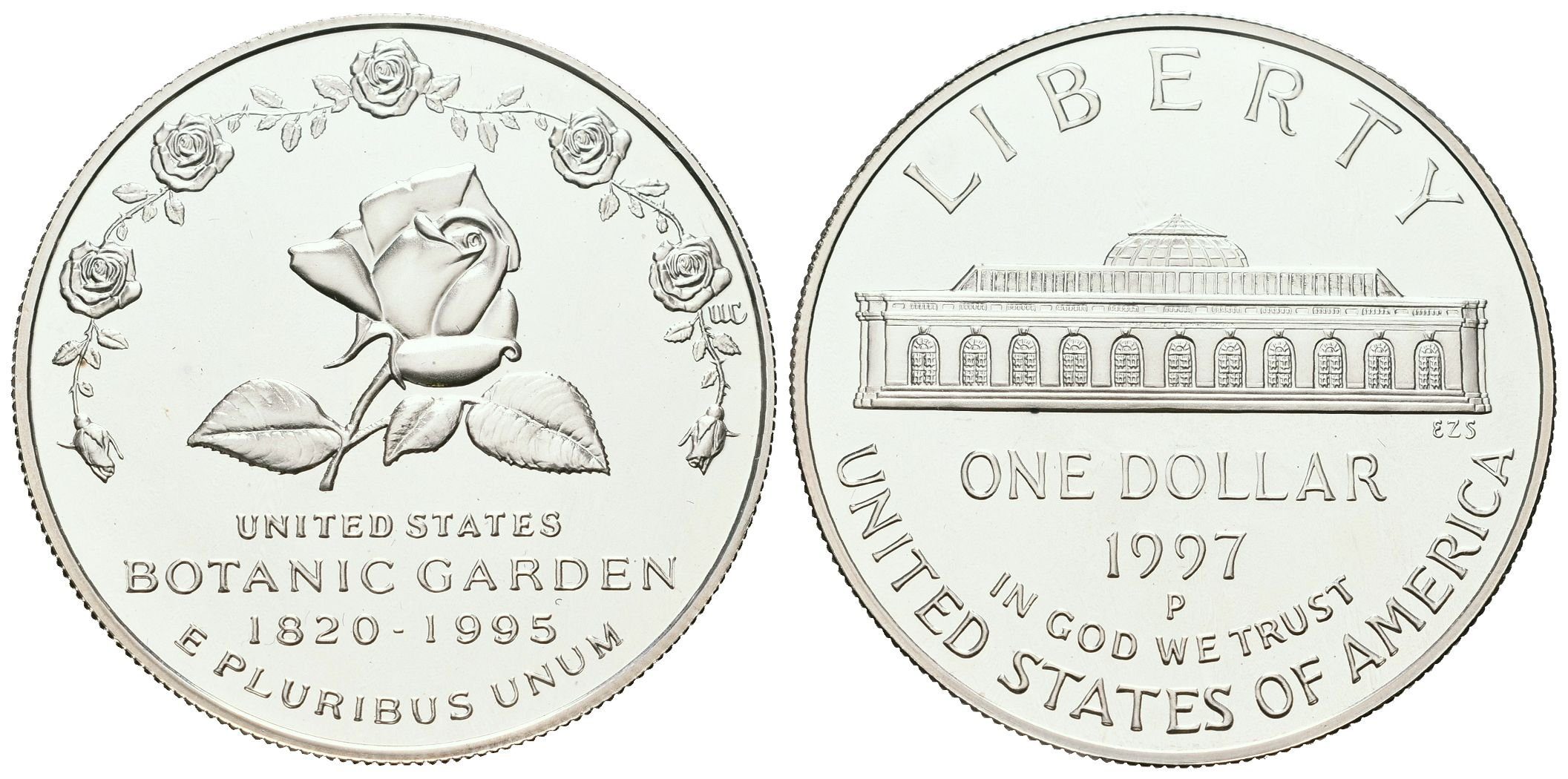 USA, 1 Dollar 1997 - Botanic Garden, PROOF