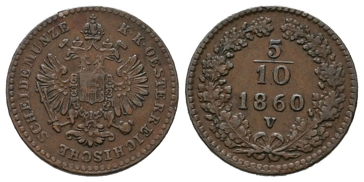 Rakouská a spolková měna, 1857 - 1892 — 1