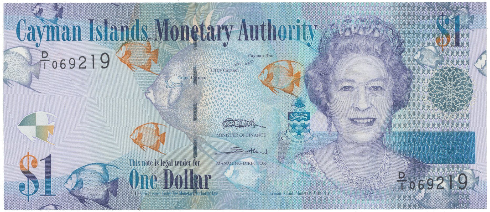 Kajmanské ostrovy, 1 Dollar 2011, P.38a