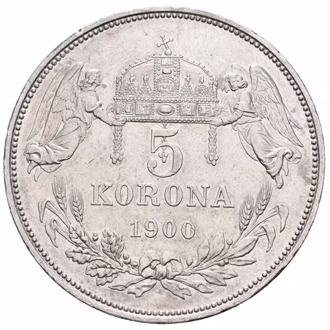 5 Koruna 1900 KB, krásná zachovalost, lesk, rysky