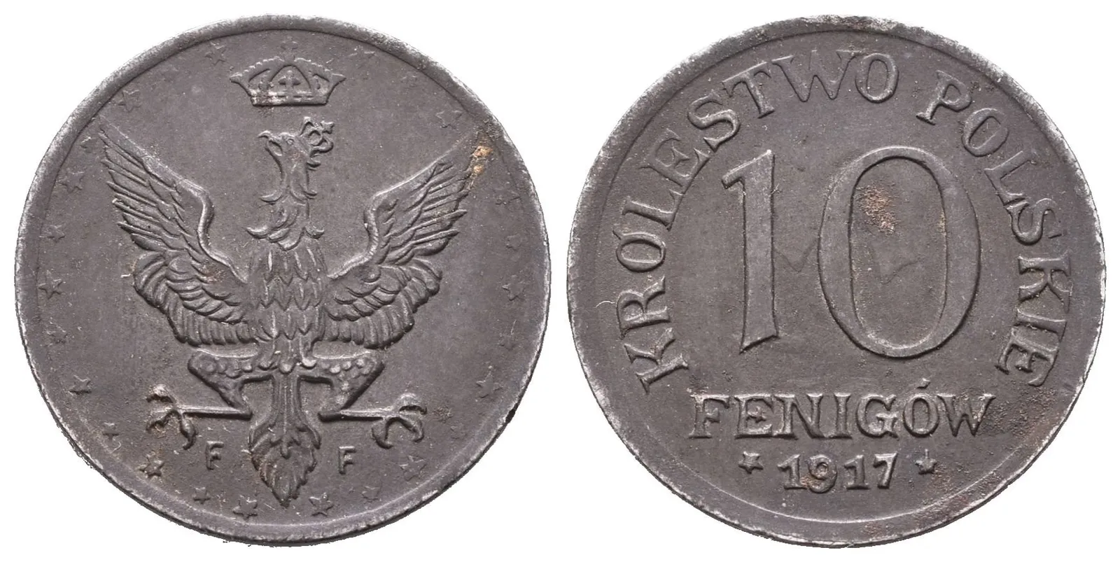 Polsko, 10 Fenig 1917 (Fe)
