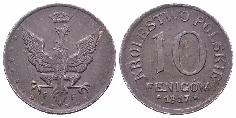 Polsko, 10 Fenig 1917 (Fe)