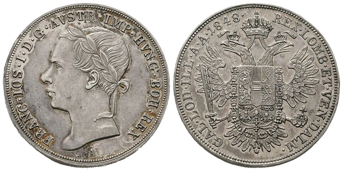 Konvenční měna, 1848 - 1857 — 1
