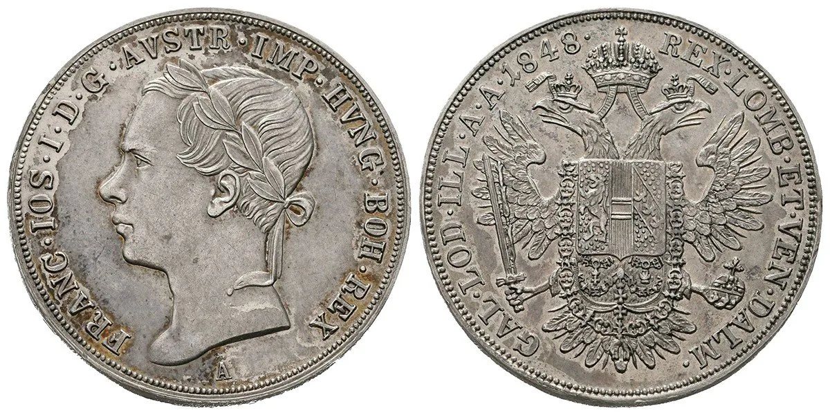 Konvenční měna, 1848 - 1857 — 1