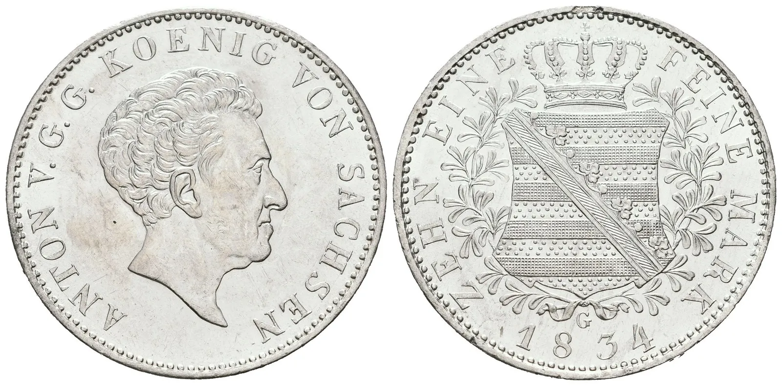 Sasko, Tolar 1834