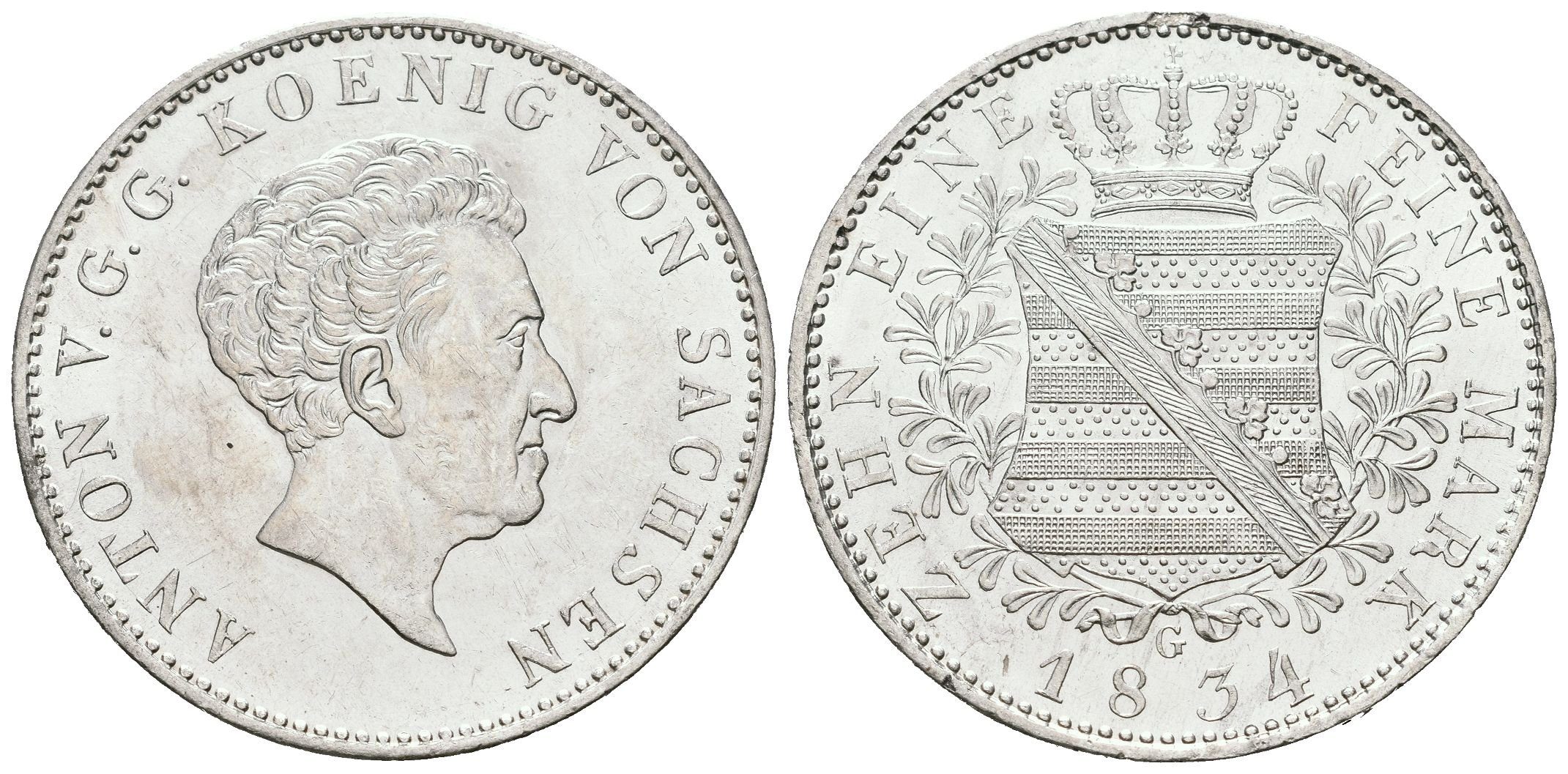 Sasko, Tolar 1834