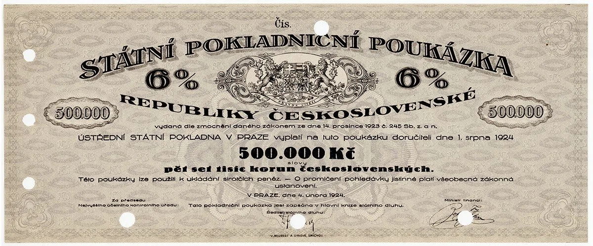 Státní pokladniční poukázky, 1919 - 1939 — 1