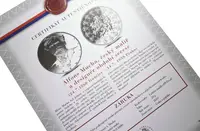 Stříbrná investiční medaile - Alfons Mucha - Ag 29 g - 999/1000 + Certifikát - fotografie 2