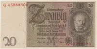 Německo, 20 Reichsmark 1929, typ O/O, Hej.D3c