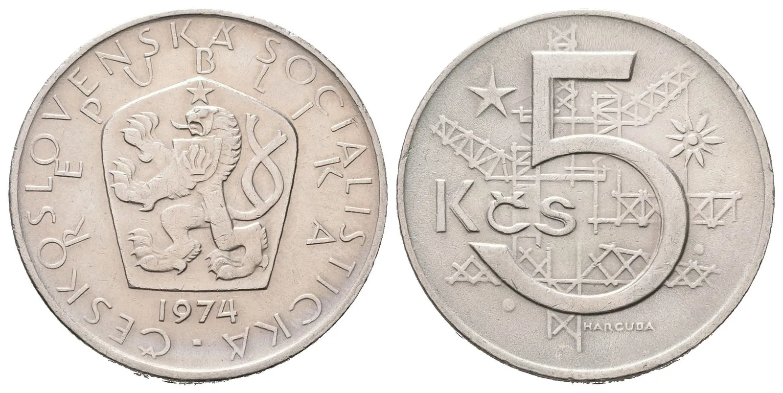 5 Koruna 1974, varianta A