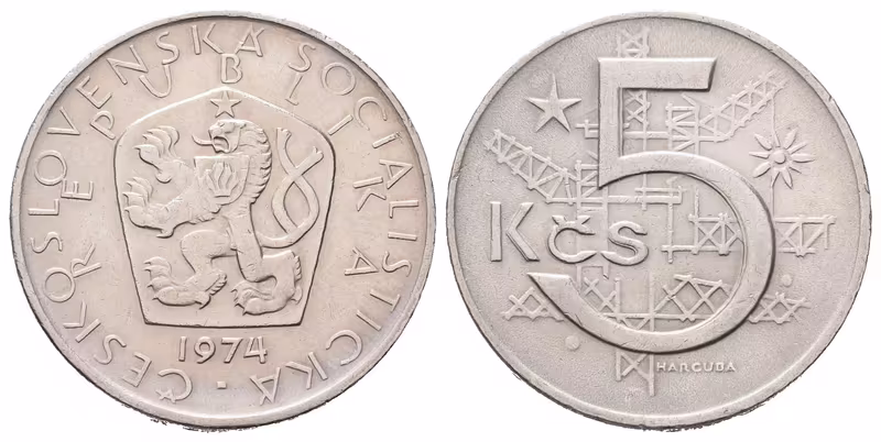 5 Koruna 1974, varianta A