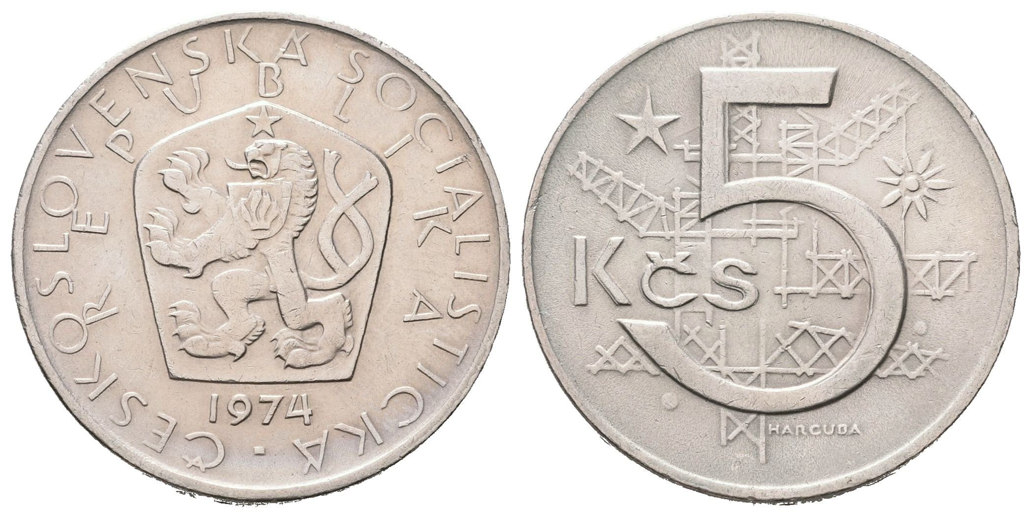 5 Koruna 1974, varianta A