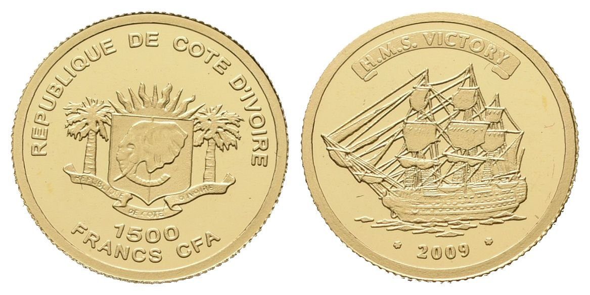 Pobřeží slonoviny, 1500 Francs 2009 - HMS Victory
