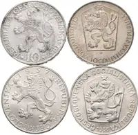 10 Kčs 1957 - CH. J. Willenberg a Komenský, 1964 - SNP, 1966 - Velká Morava, — 2