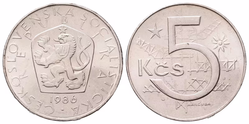 5 Koruna 1986