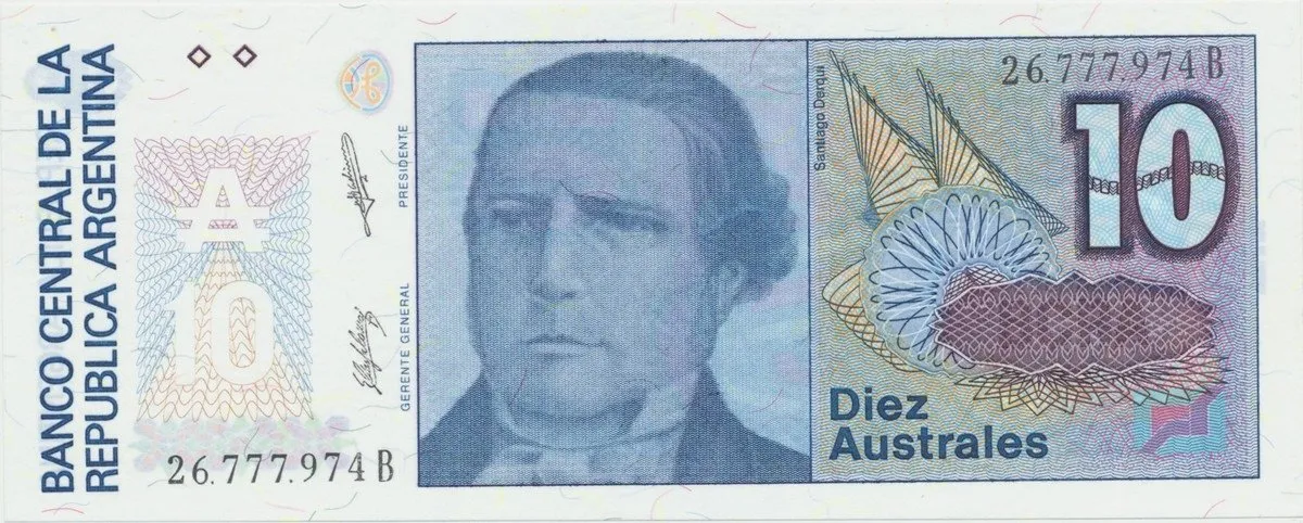 Argentina, 10 Australes (1985~1989), P.325b