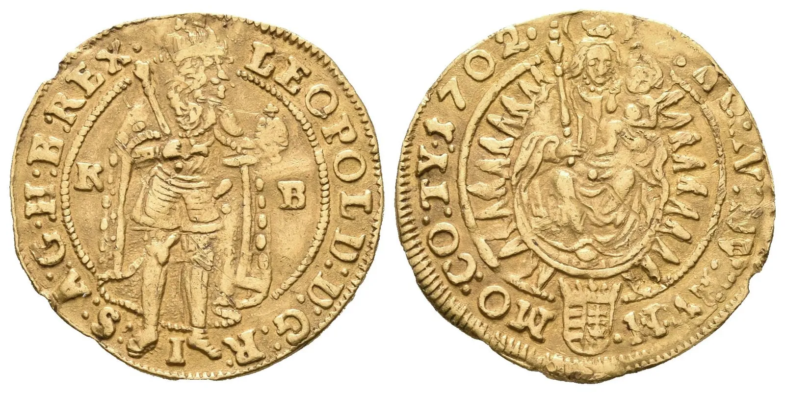 Leopold I., Dukát 1702 KB, Kremnica