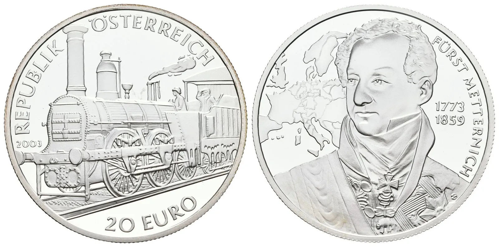 Rakousko, 20 Euro 2003 - Metternich