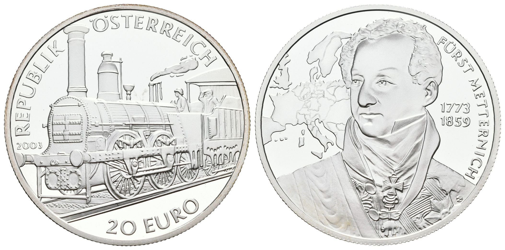 Rakousko, 20 Euro 2003 - Metternich