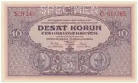 10 Koruna 1927, série N, SPECIMEN, Hej.22b.S1