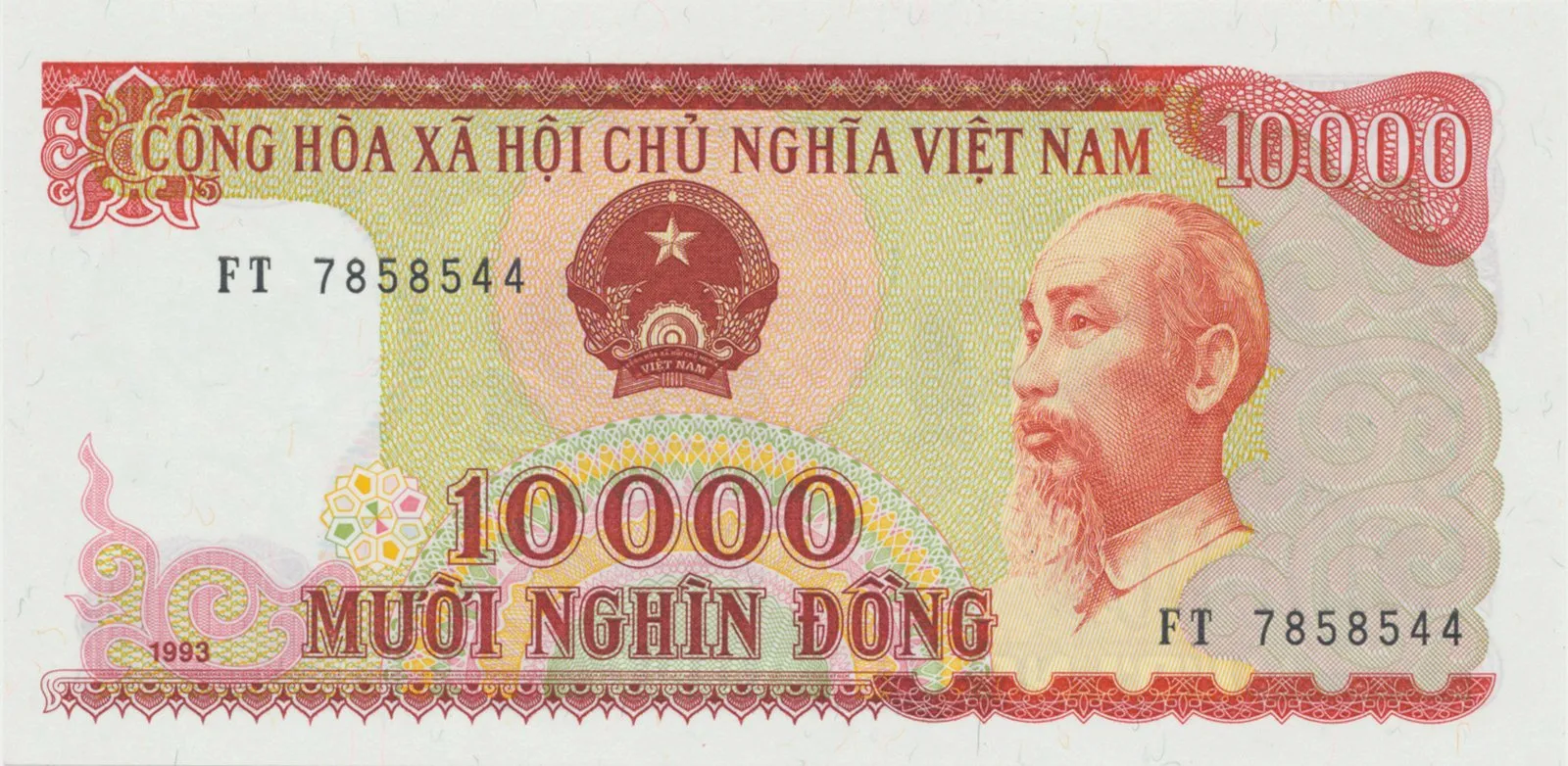 Vietnam, 10.000 Dong 1993, P.115a