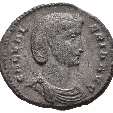 Follis, Cyzicus, 308- 309, Rv: VENERI VICTRICI, stojící Venus zleva si levou