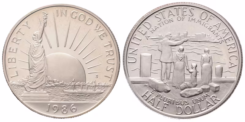 USA, 1/2 Dollar 1986 S - Socha Svobody, PROOF
