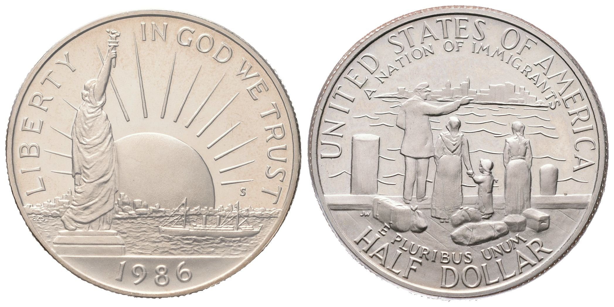 USA, 1/2 Dollar 1986 S - Socha Svobody, PROOF