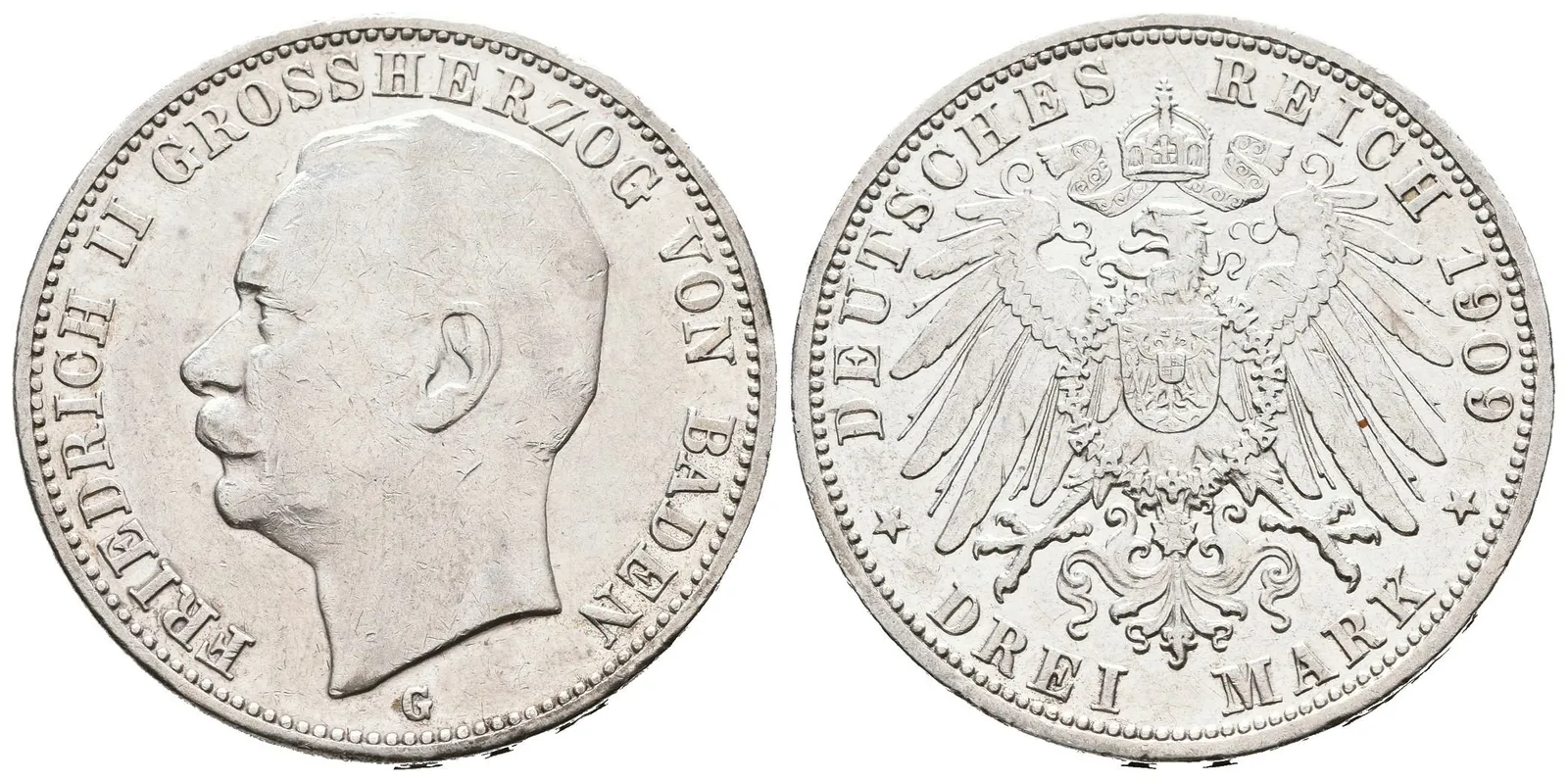 Baden, 3 Marka 1909 G