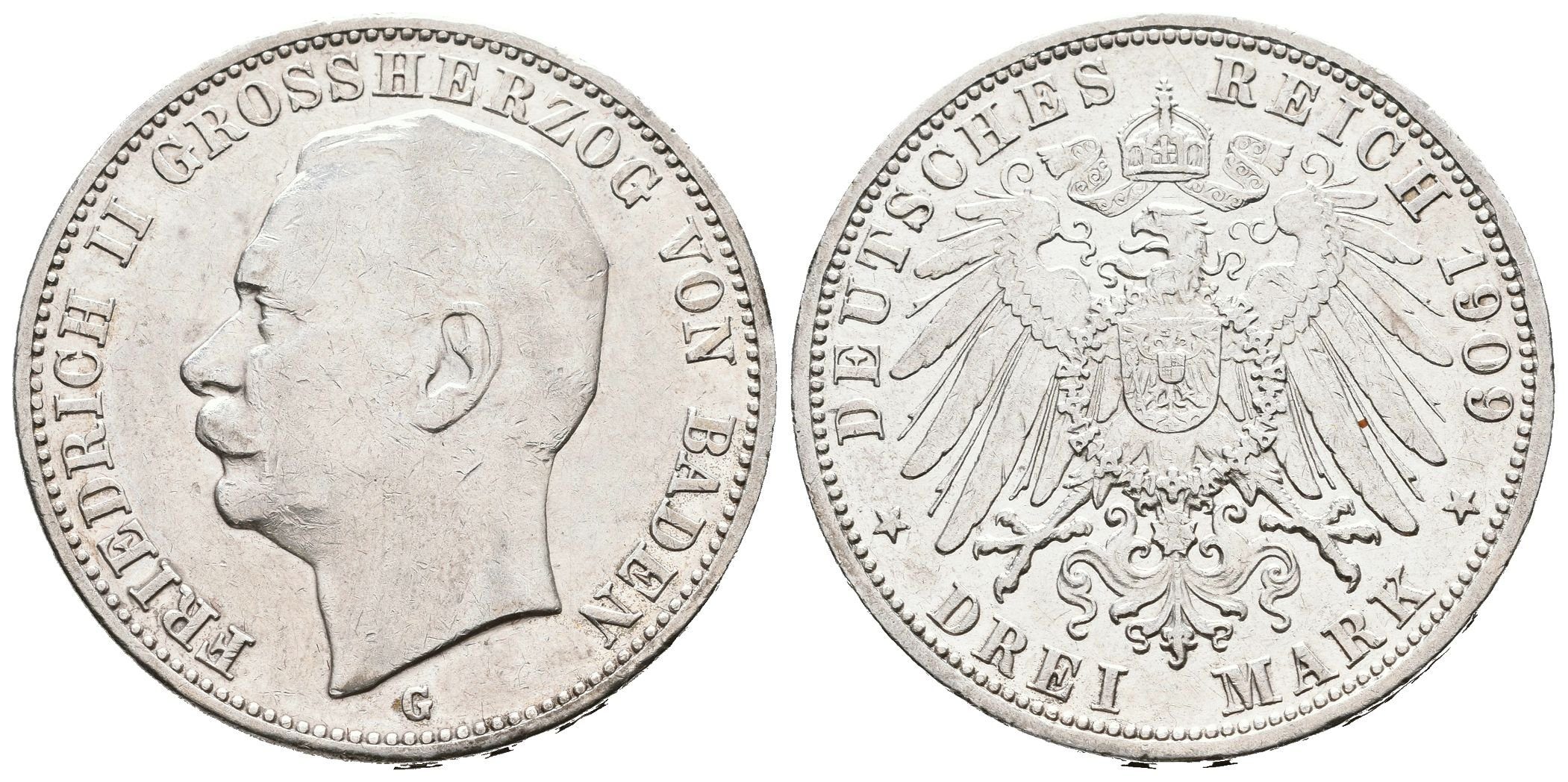 Baden, 3 Marka 1909 G