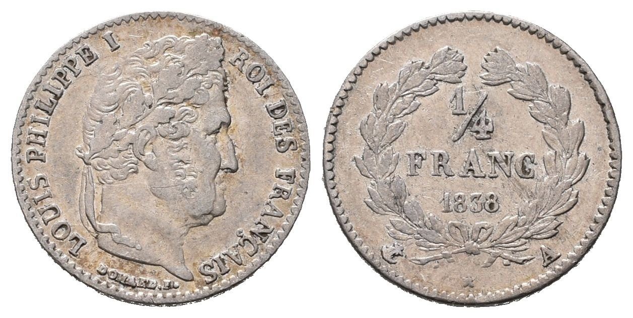 Francie, 1/4 Frank 1838 A